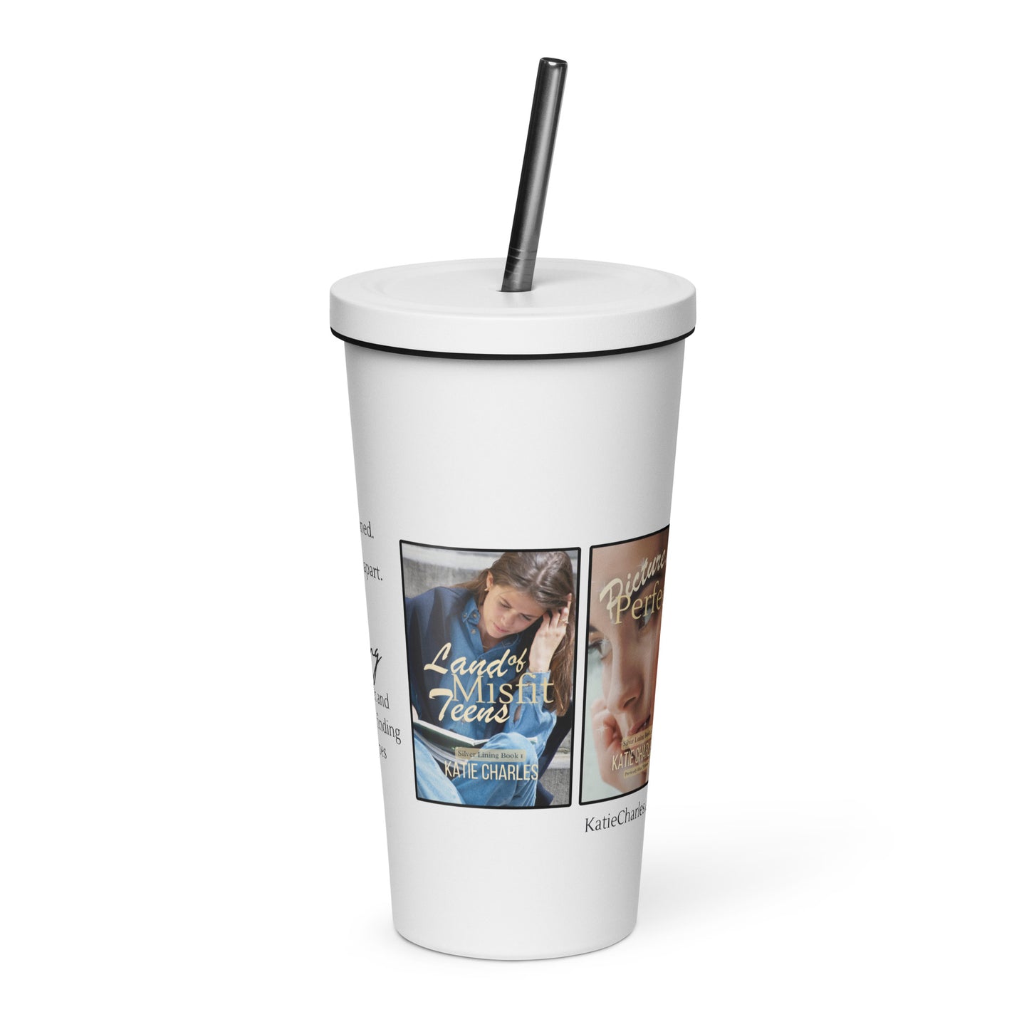 Silver Lining Series Insulated Tumbler with Straw