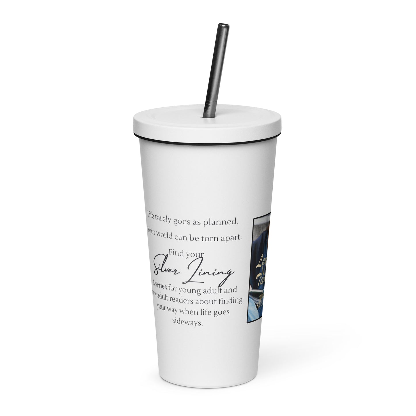 Silver Lining Series Insulated Tumbler with Straw