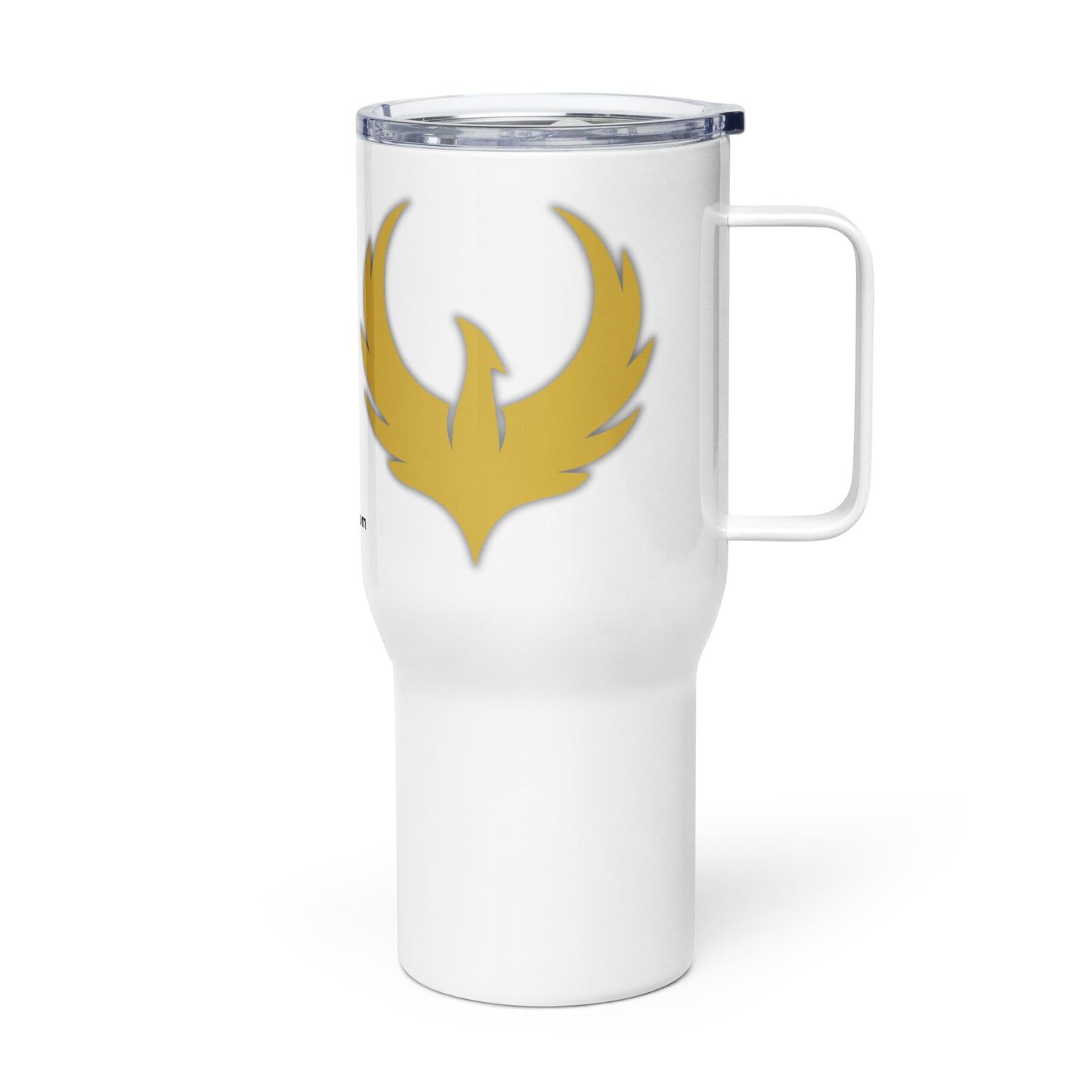 Phoenix Emblem Travel mug with a handle