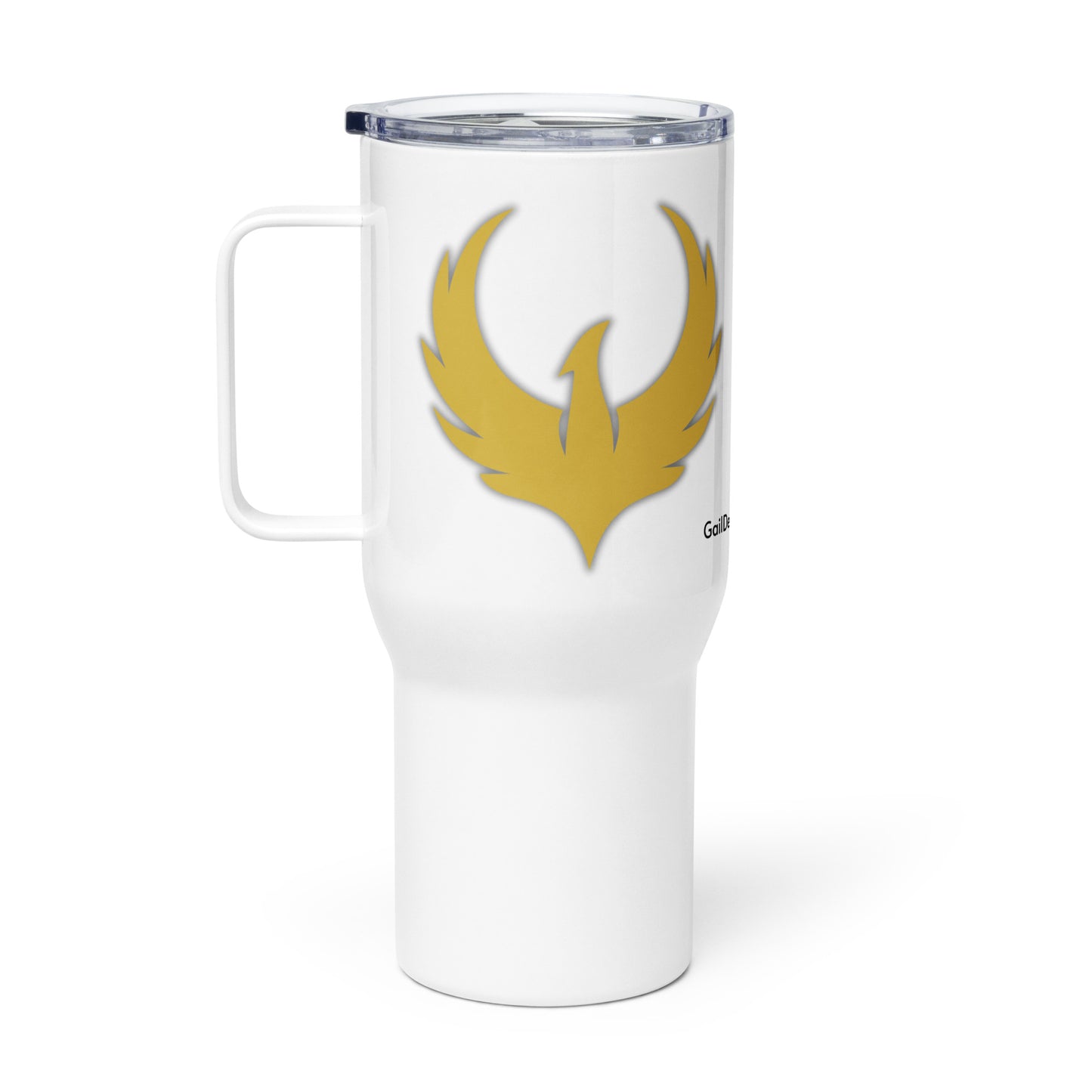 Phoenix Emblem Travel mug with a handle